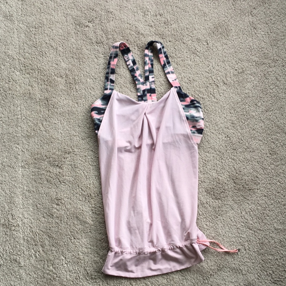 Lulu Lemon pink tank with open back!